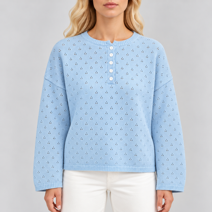Ella Eyelet Knit Sweater