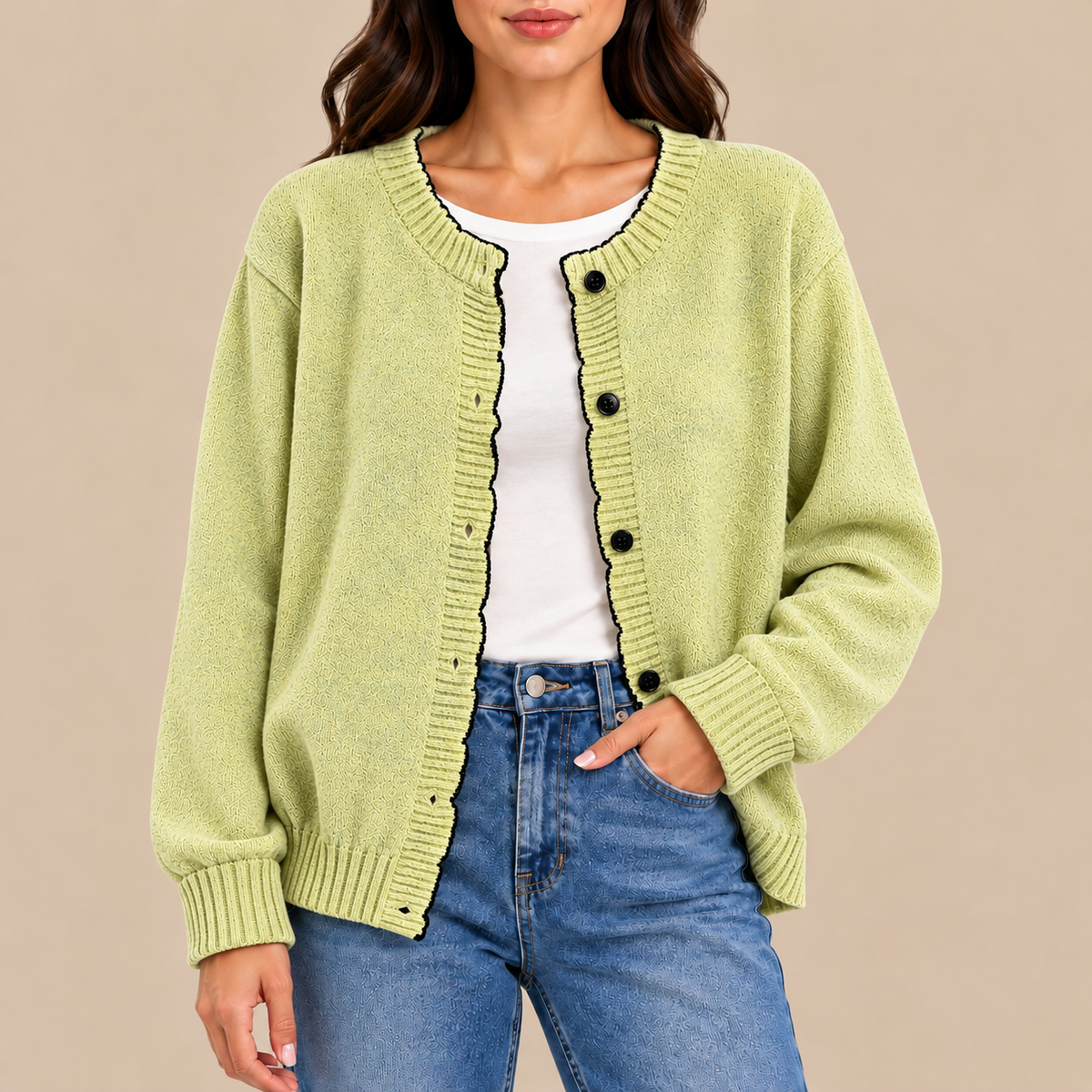 Isabella Ruffle Knit Cardigan