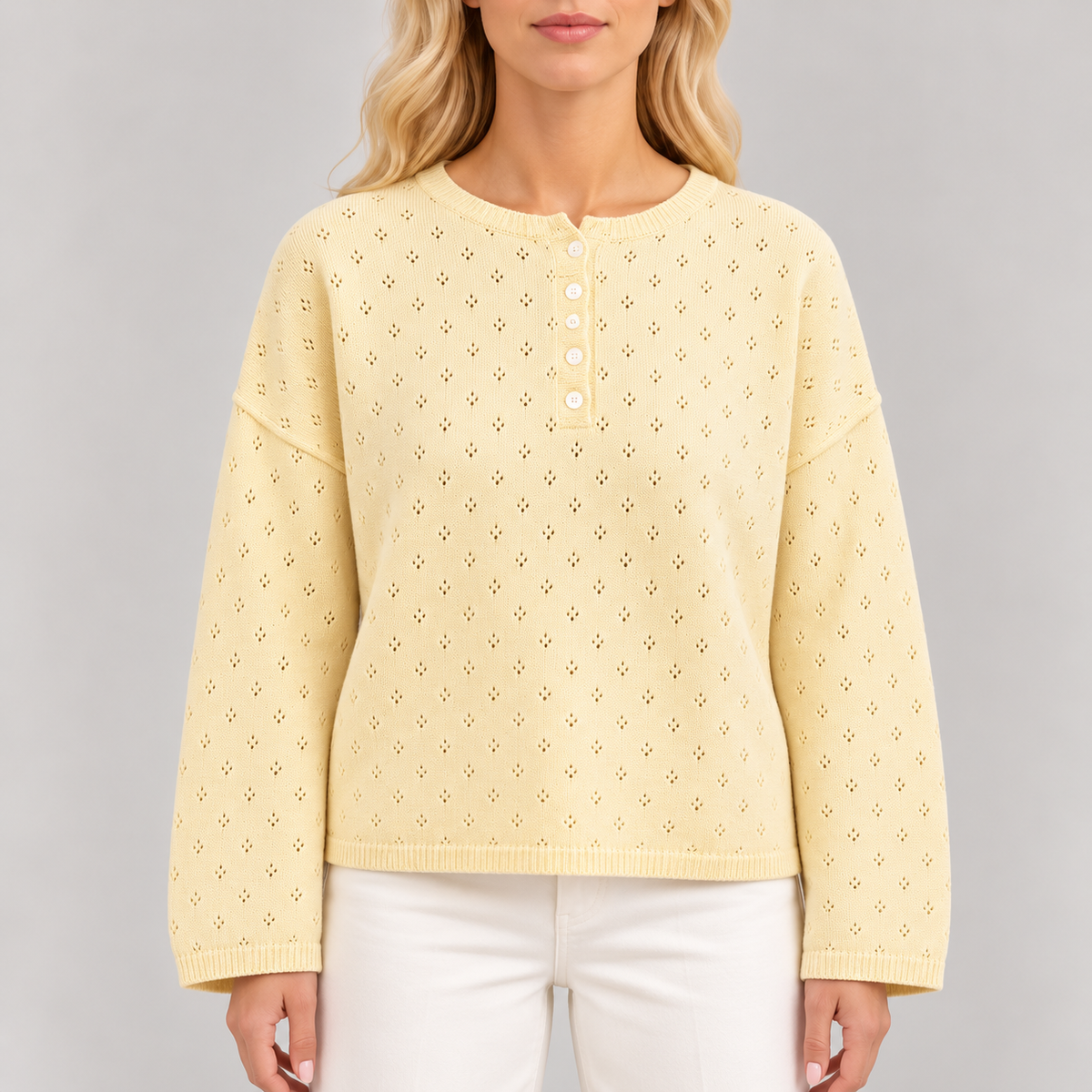 Ella Eyelet Knit Sweater