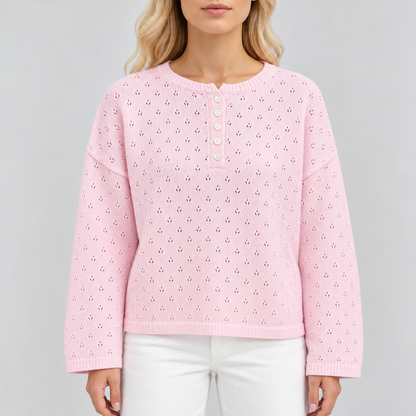Ella Eyelet Knit Sweater