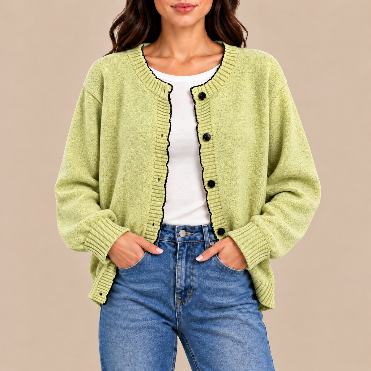 Isabella Ruffle Knit Cardigan
