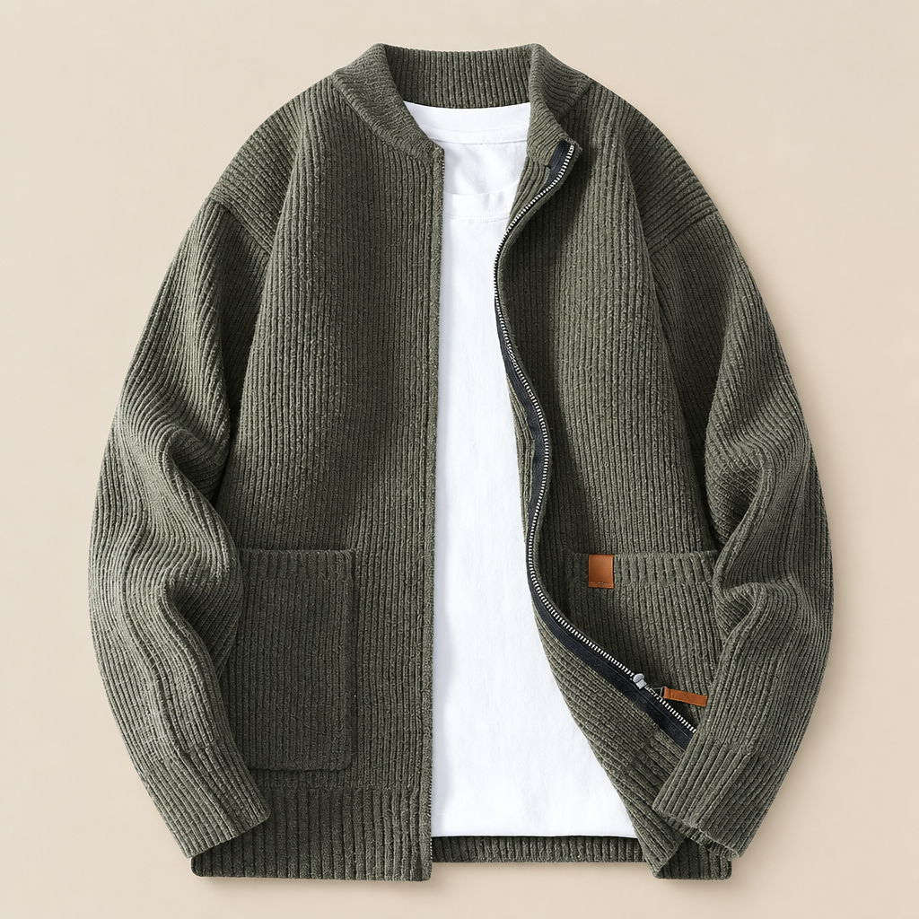 Milo Ribbed Knit Cardigan