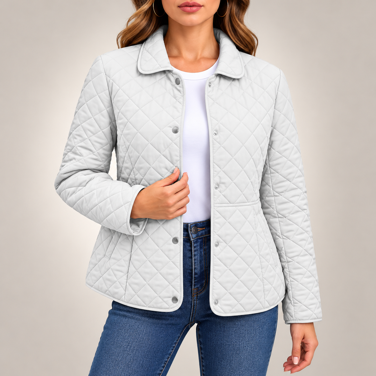 Clara Diamond-Quilted Jacket