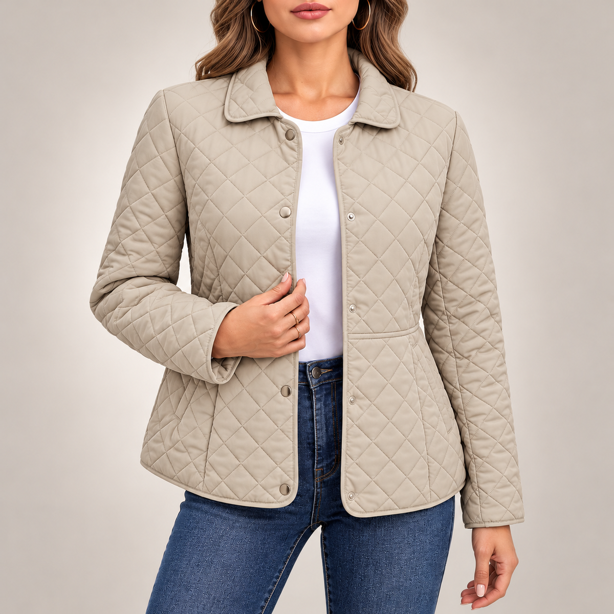 Clara Diamond-Quilted Jacket