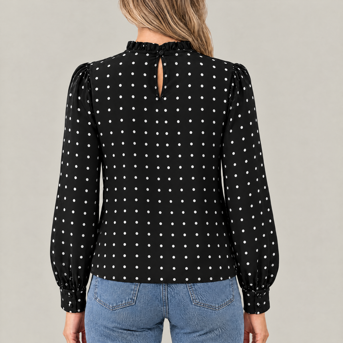 Mia Polka Dot Ruffle Blouse