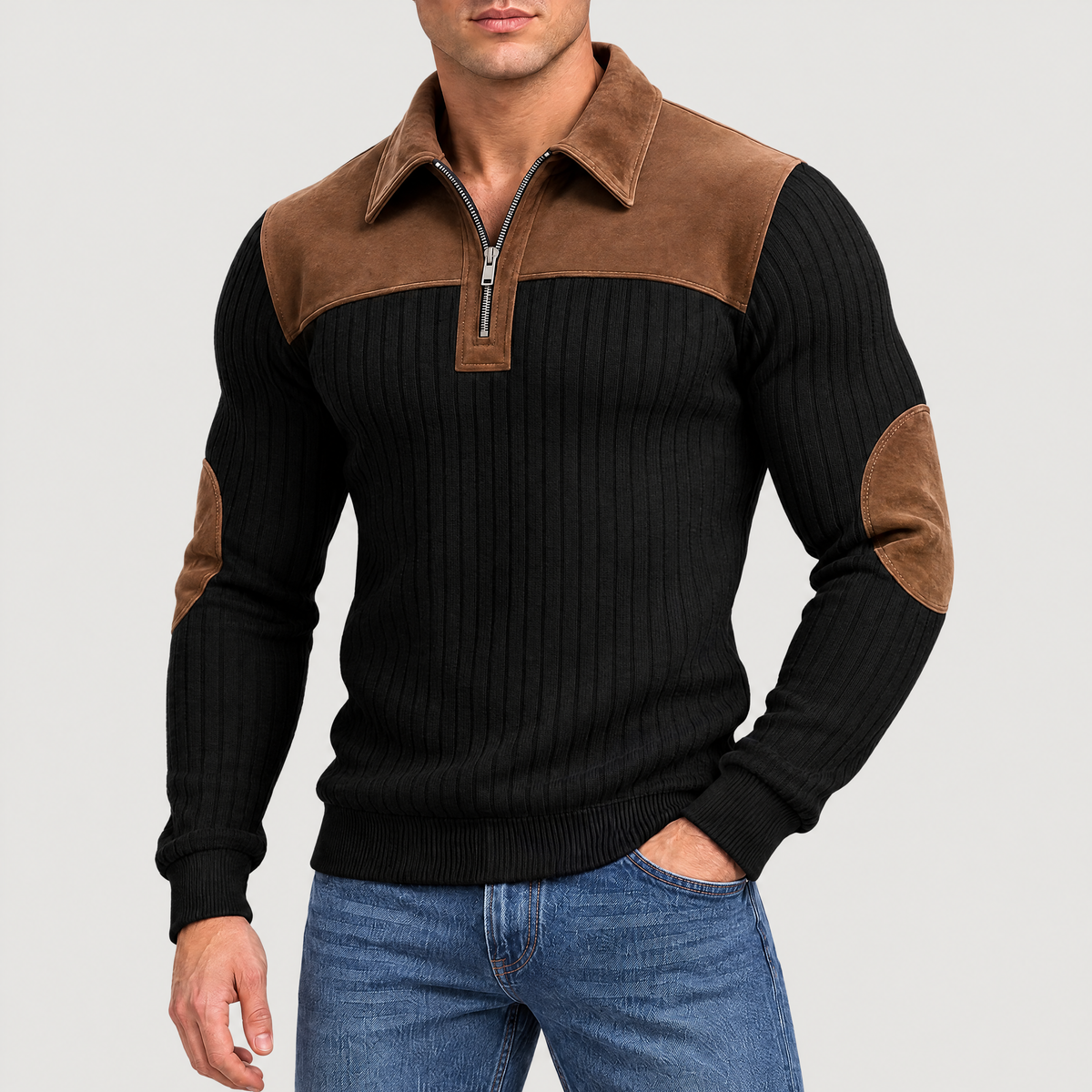 Landon Quarter-Zip Knit Sweater