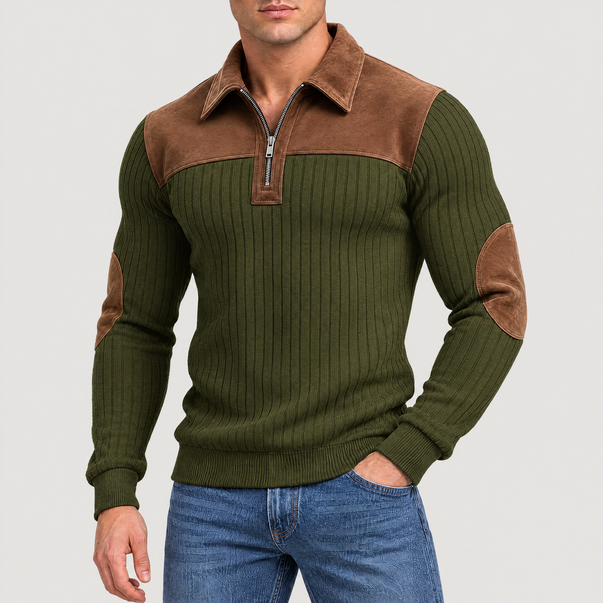 Landon Quarter-Zip Knit Sweater