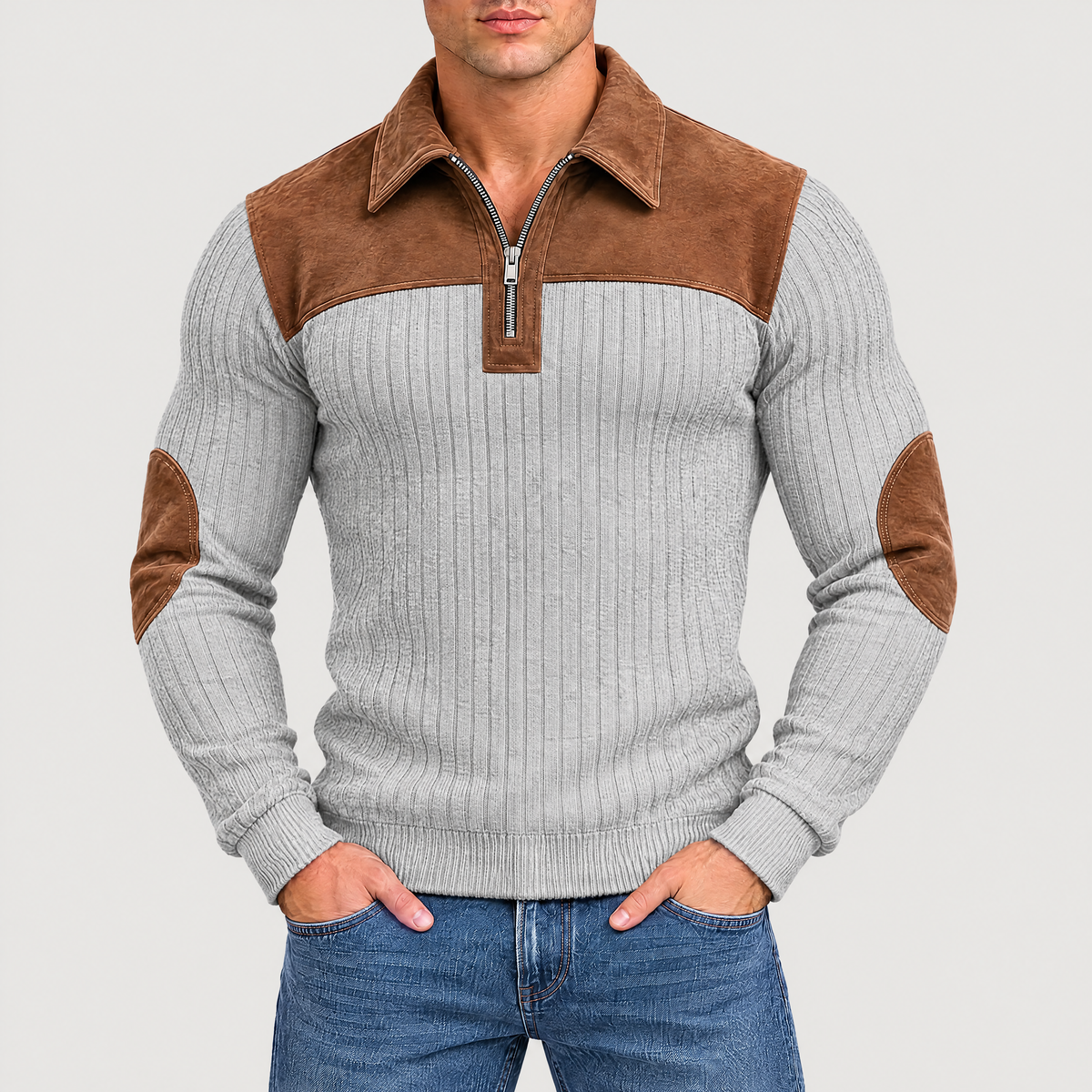 Landon Quarter-Zip Knit Sweater