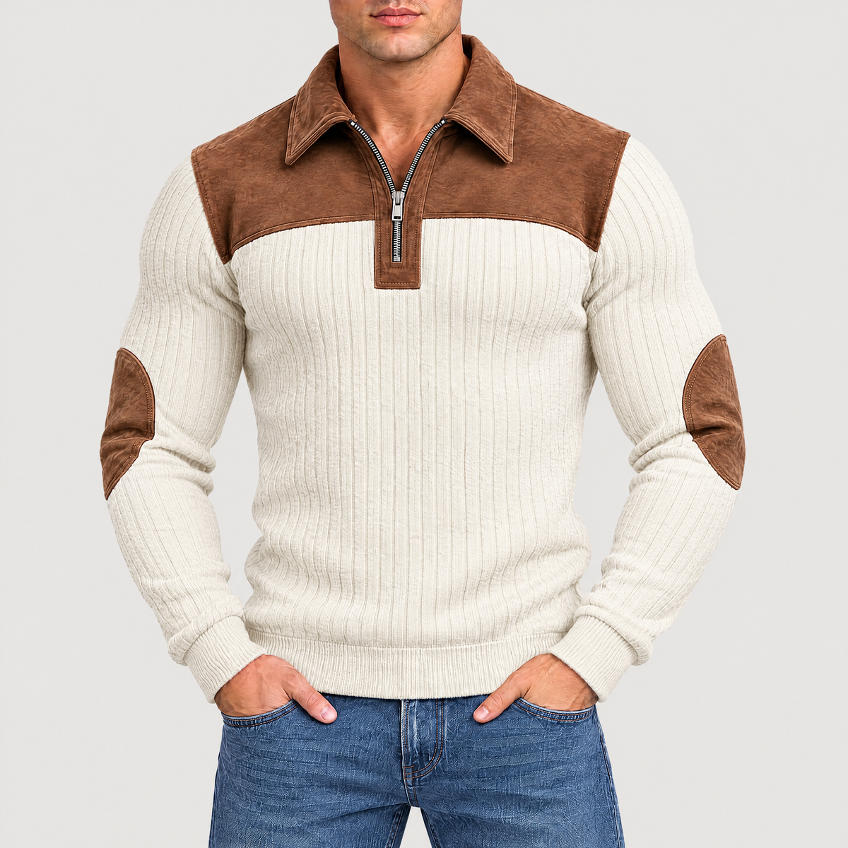 Landon Quarter-Zip Knit Sweater