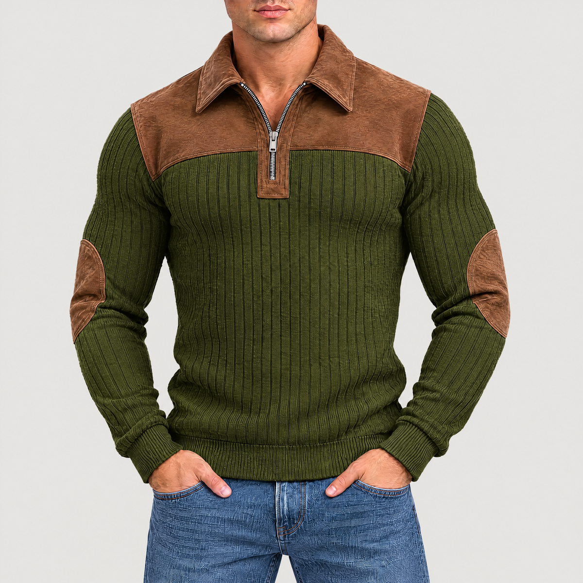 Landon Quarter-Zip Knit Sweater