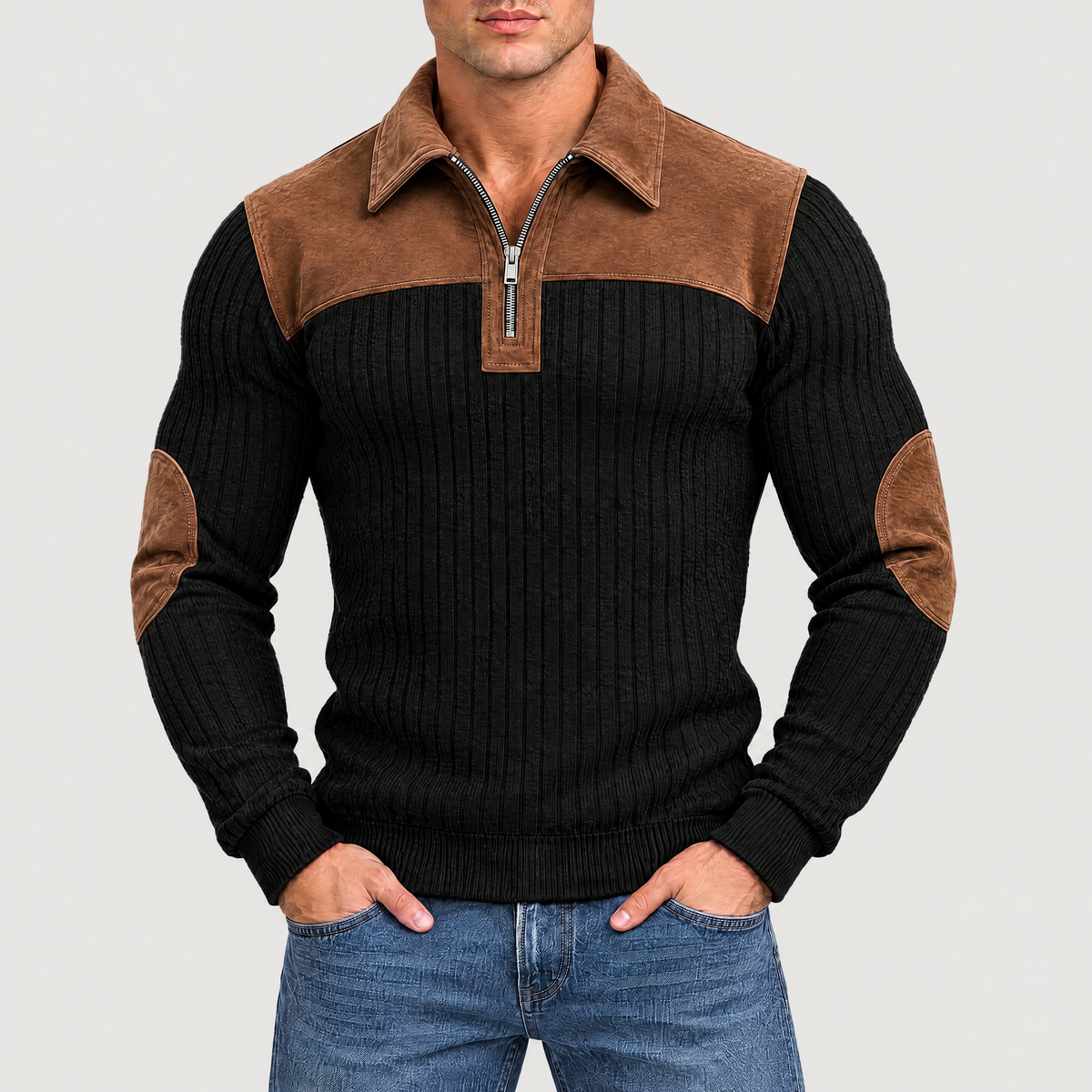 Landon Quarter-Zip Knit Sweater