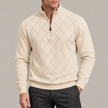Thomas Argyle Quarter-Zip Pullover
