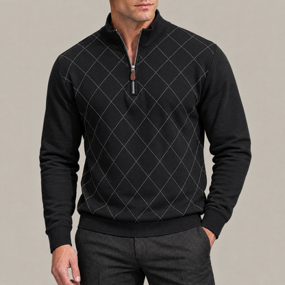 Thomas Argyle Quarter-Zip Pullover
