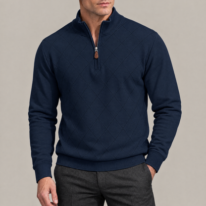 Thomas Argyle Quarter-Zip Pullover