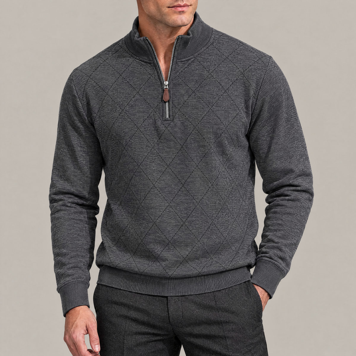 Thomas Argyle Quarter-Zip Pullover