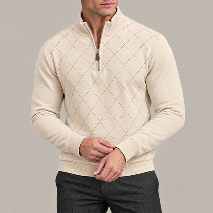 Thomas Argyle Quarter-Zip Pullover