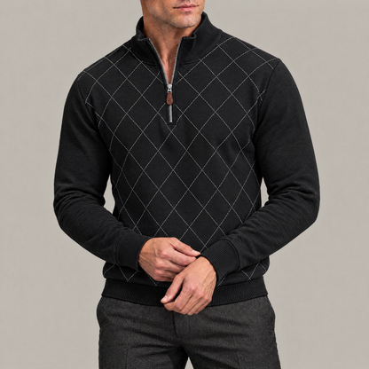Thomas Argyle Quarter-Zip Pullover