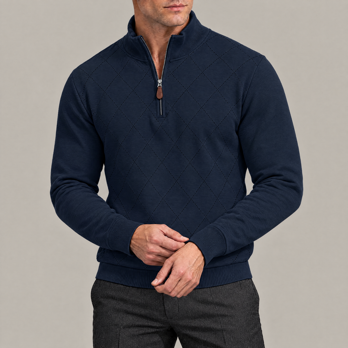 Thomas Argyle Quarter-Zip Pullover