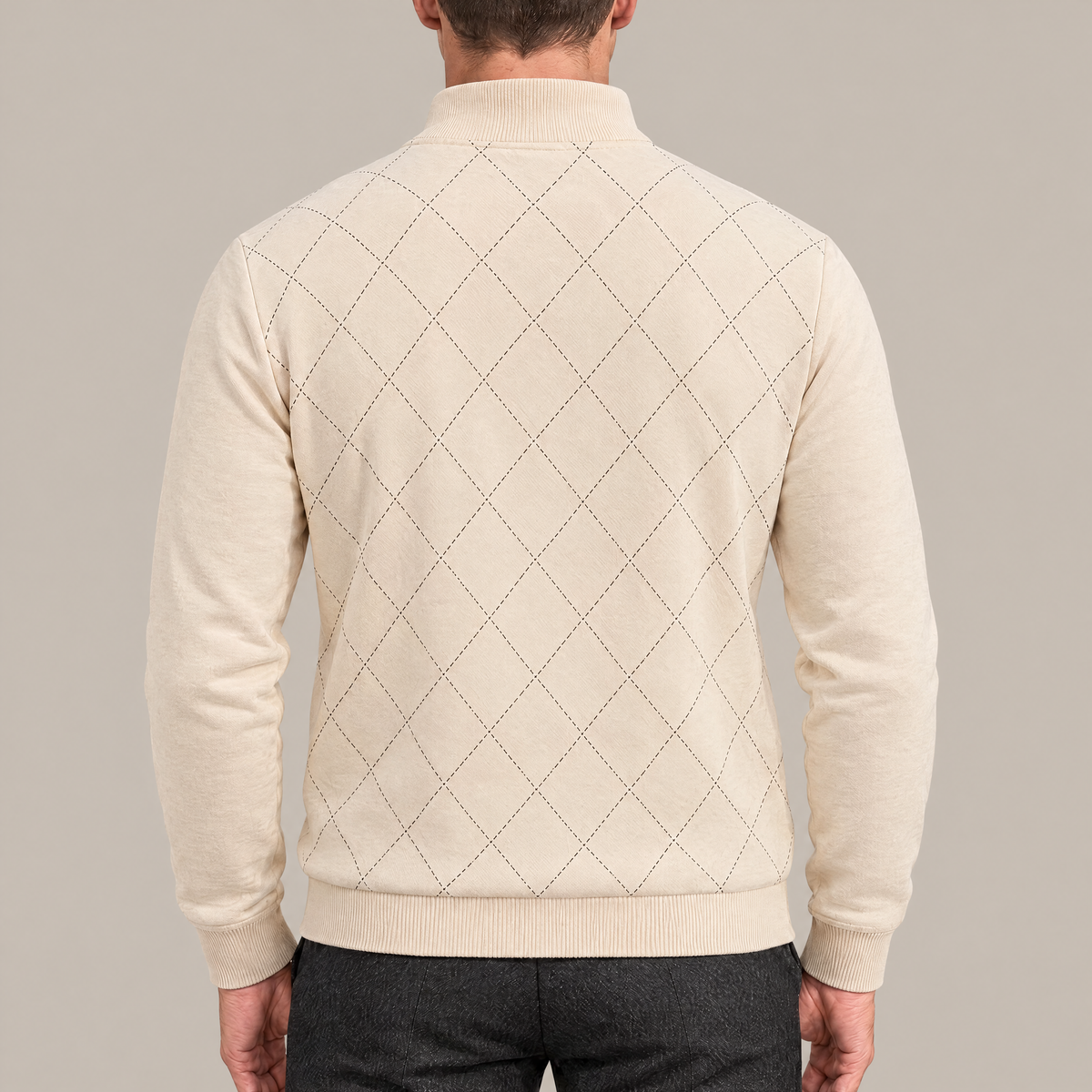 Thomas Argyle Quarter-Zip Pullover