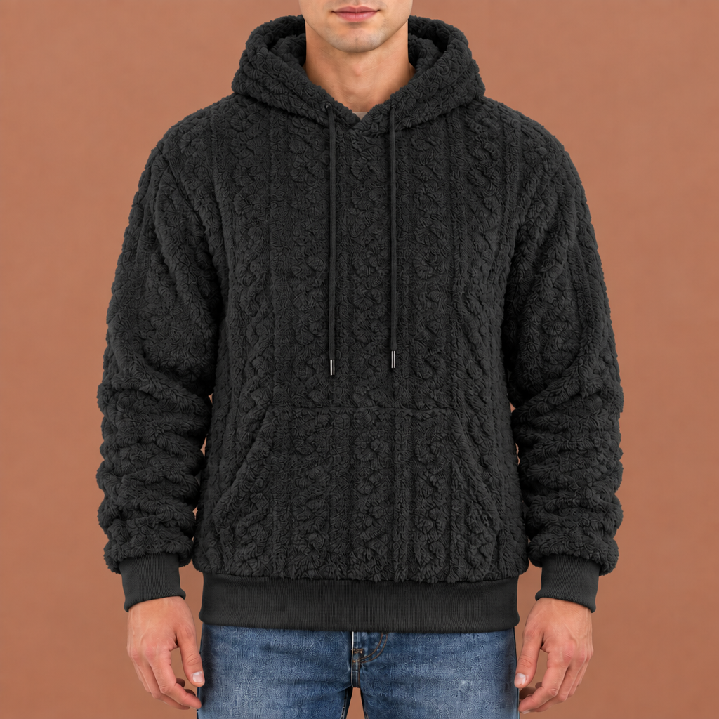 Asher Textured Fleece Hoodie