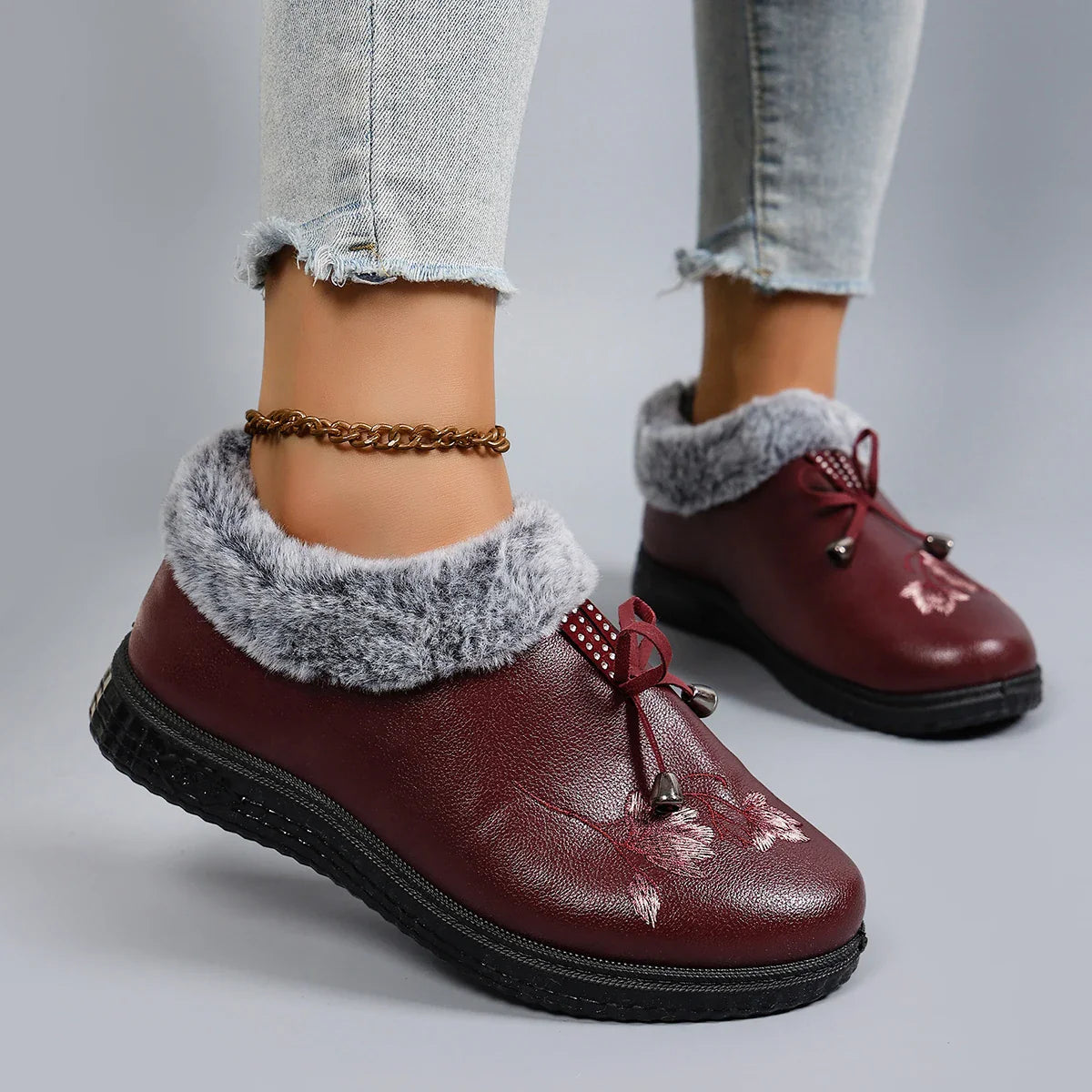 Aria Flora Fur Boots
