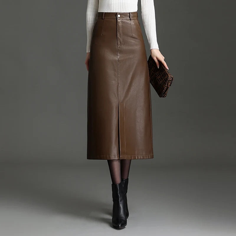 Sally Leather Skirt