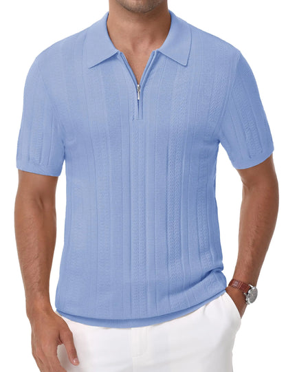 Santorini Knit Zip Polo