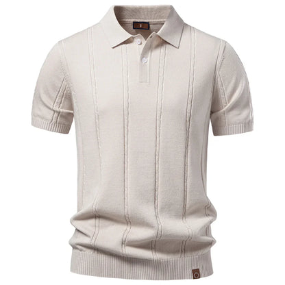 Luca Riviera Cable Knit Polo