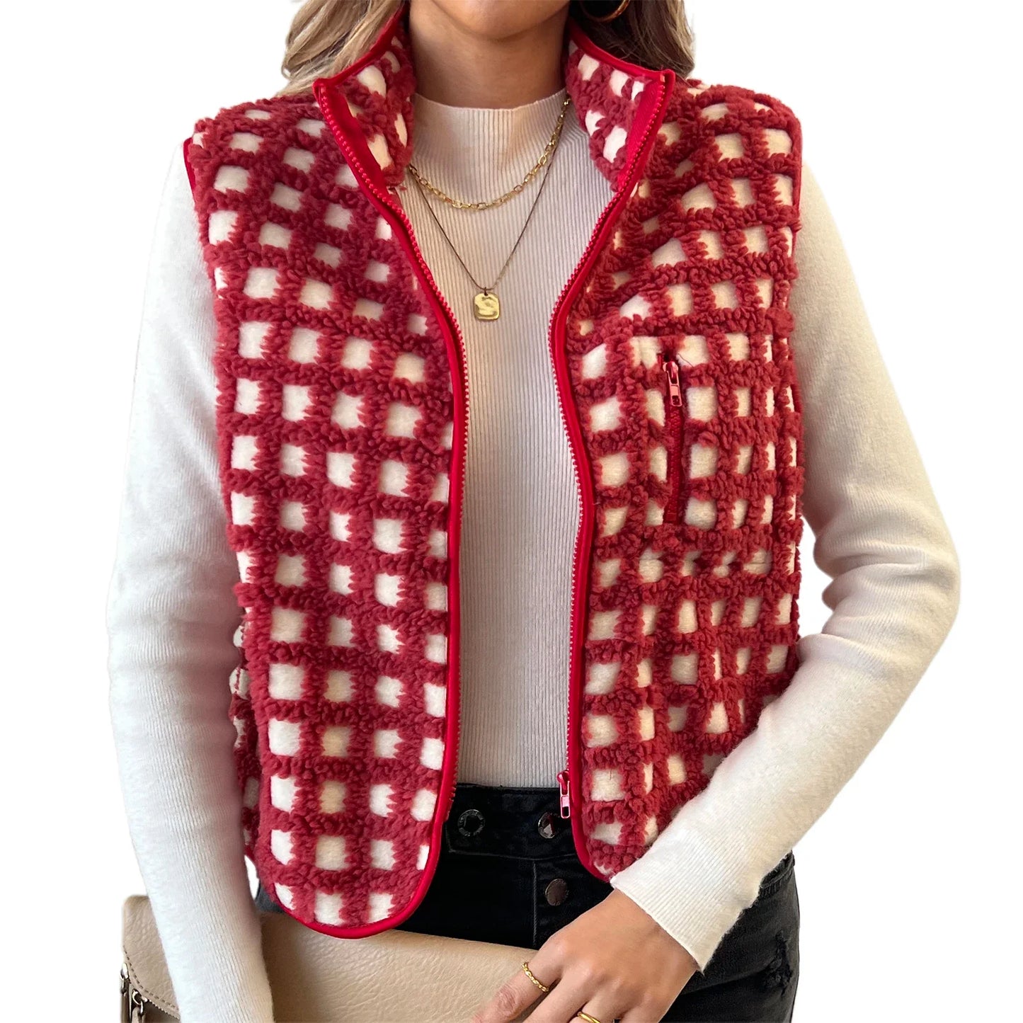 Madison Patterned Fleece Vest