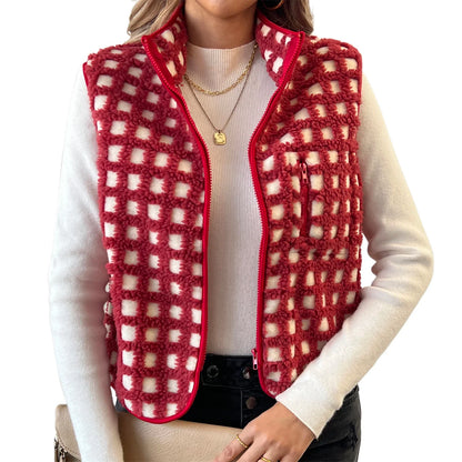 Madison Patterned Fleece Vest
