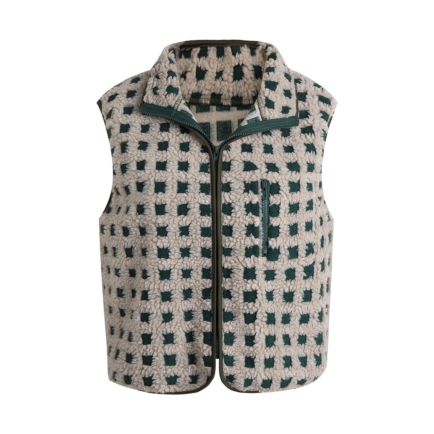 Madison Patterned Fleece Vest