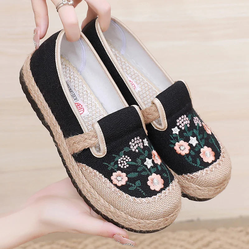 Floral Espadrille Loafers