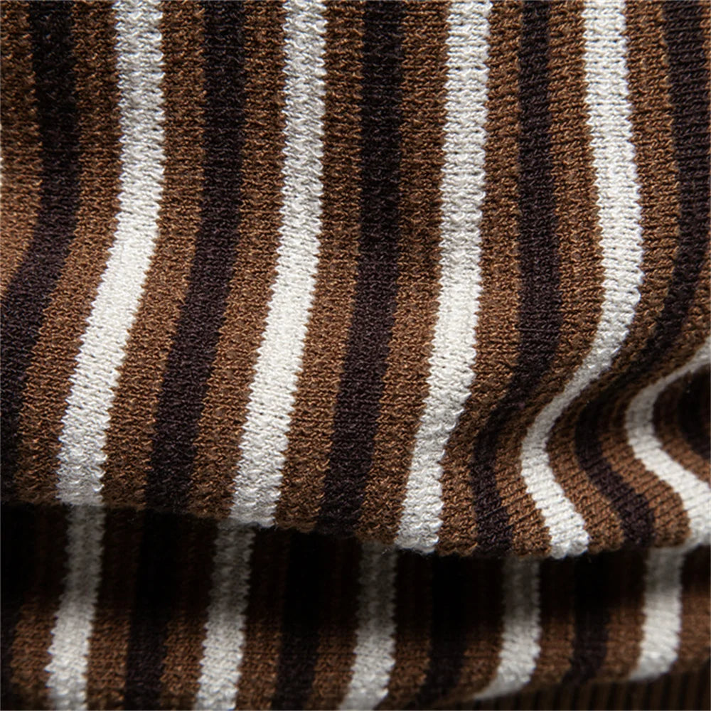 Riviera Stripe Knit Polo Shirt
