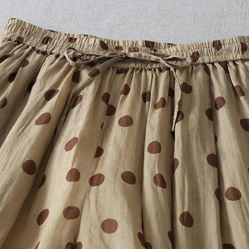 Brielle Cotton Linen Polka Pants