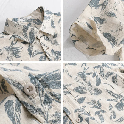 Solaro Tropical Cotton Linen Shirt