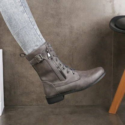 Ellery Lace-Up Combat Boots