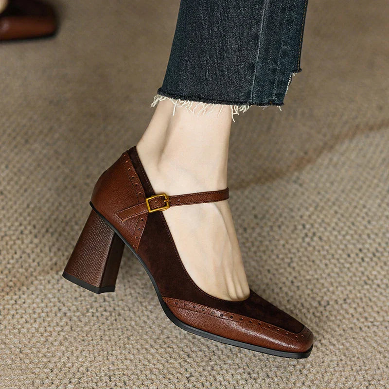 Vivienne Block Heel Pumps
