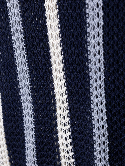 Capri Knit Stripe Polo Shirt