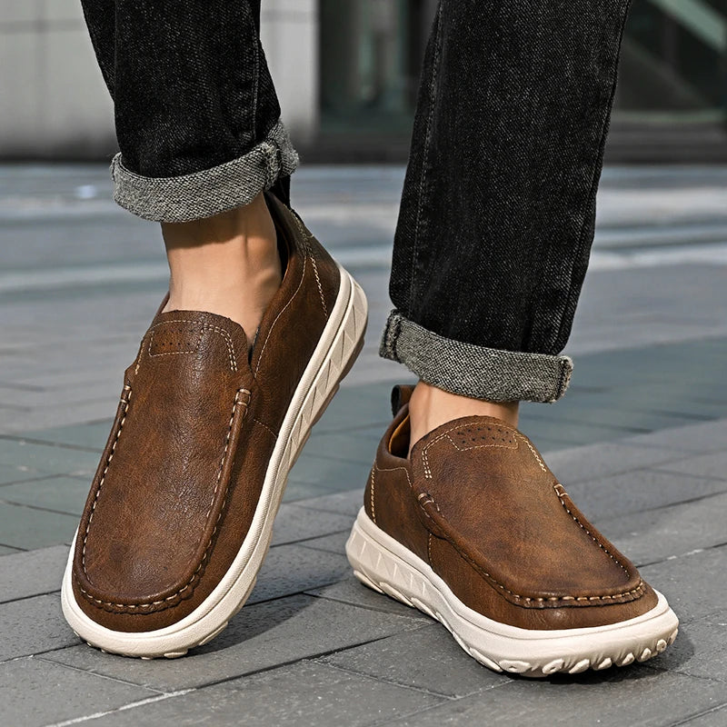 Knox Leather Slip-Ons