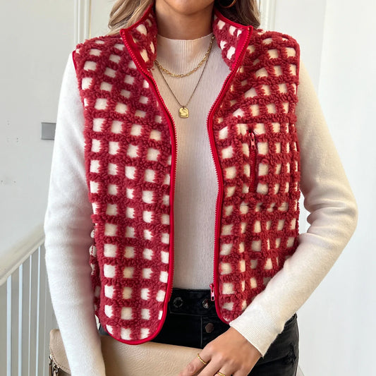 Madison Patterned Fleece Vest
