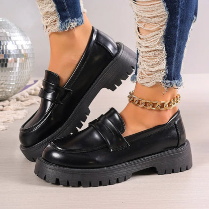 Madeline Platform Leather Loafers