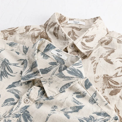 Solaro Tropical Cotton Linen Shirt