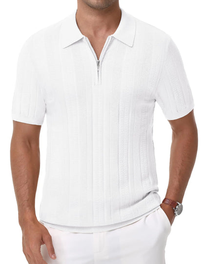 Santorini Knit Zip Polo