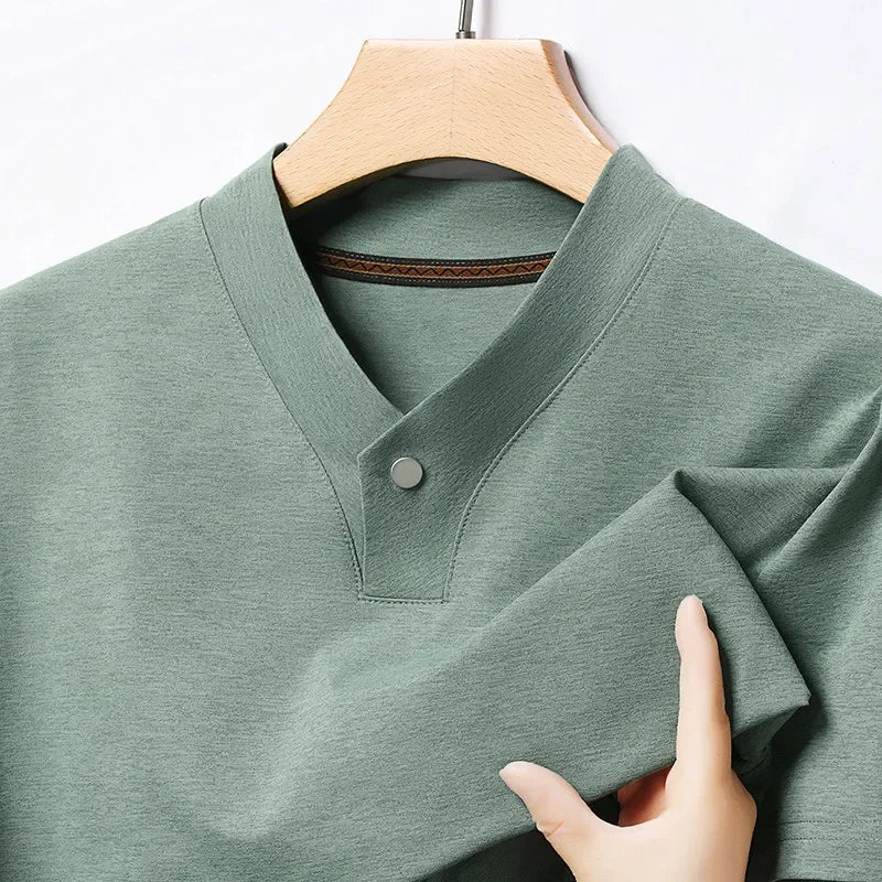 Alden One-Button V-Neck Tee