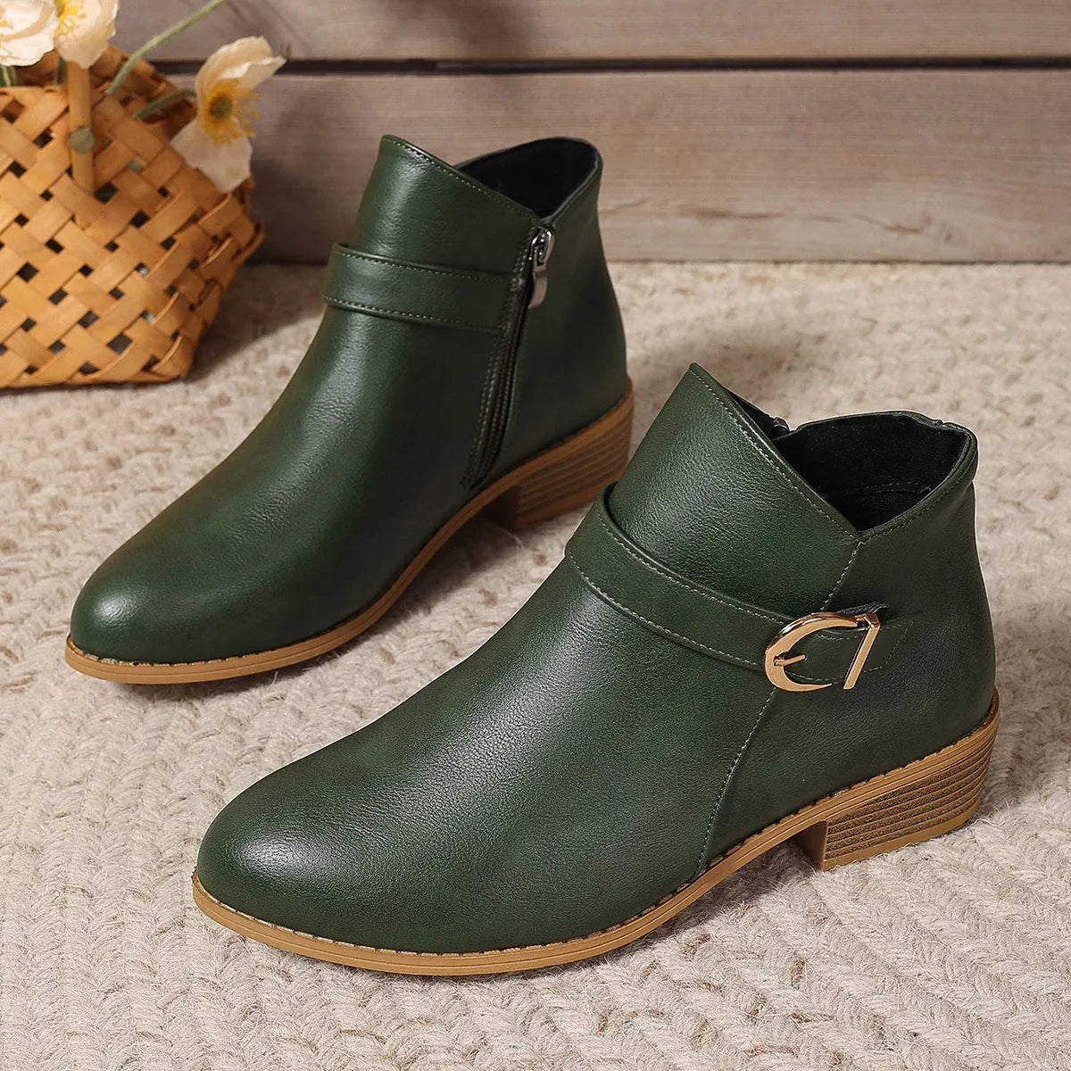 Sorelle Low Heel Ankle Boots