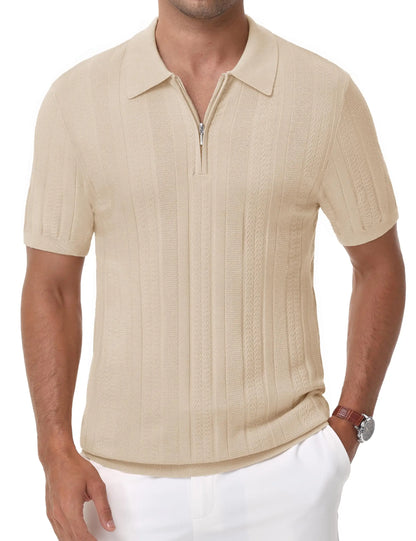 Santorini Knit Zip Polo