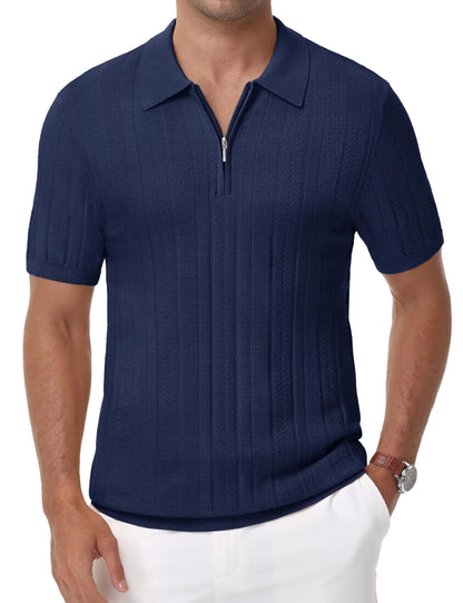 Santorini Knit Zip Polo