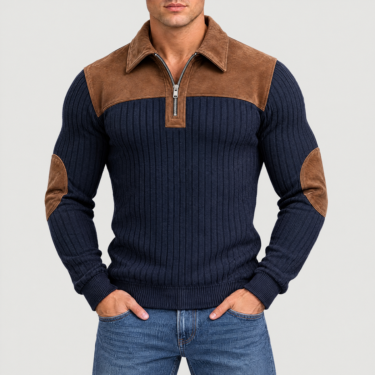 Landon Quarter-Zip Knit Sweater