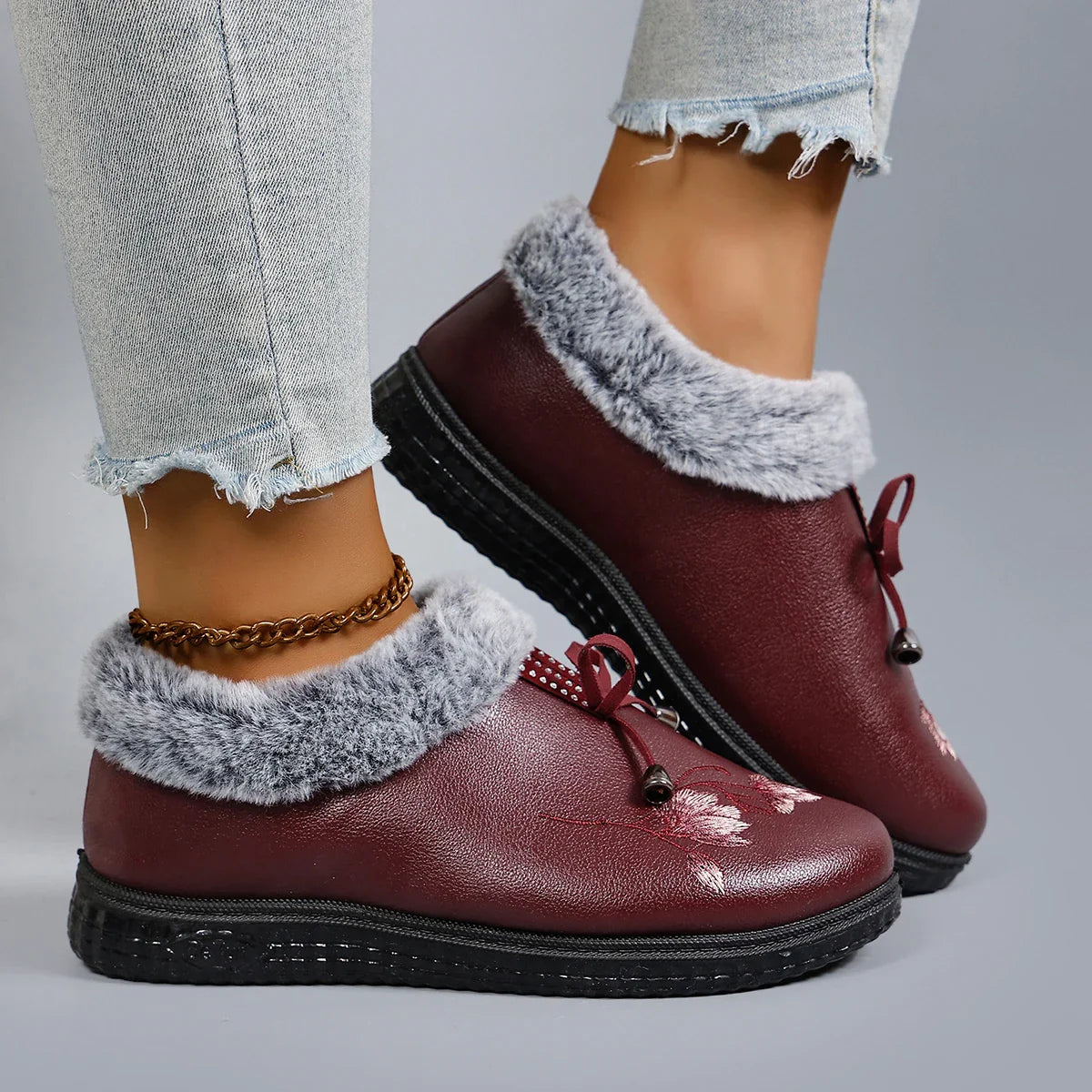 Aria Flora Fur Boots