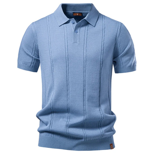 Luca Riviera Cable Knit Polo
